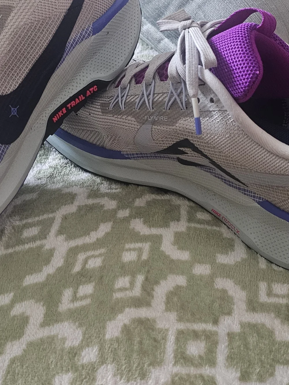 Nike Women’s Athletic Shoes - White with Purple and Pink Accents